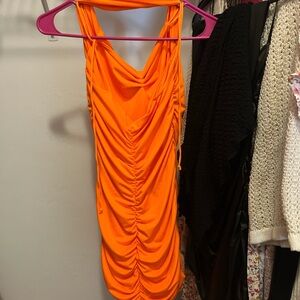 orange going out dress. worn once.